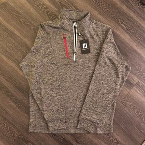 FootJoy Heather Pinstripe Half Zip Golf Pullover